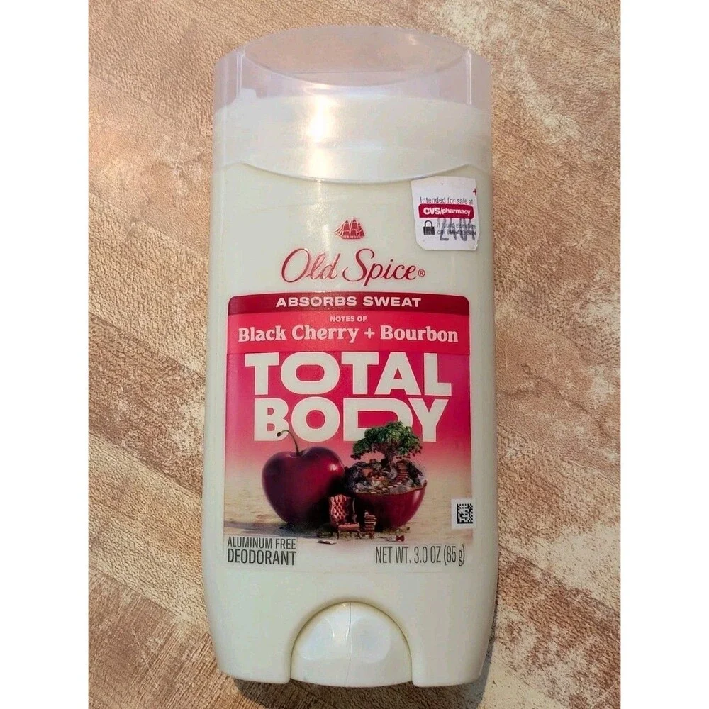 Old Spice Sensitive Black Cherry Bourbon Total Body Solid Stick Deodorant 24/7
